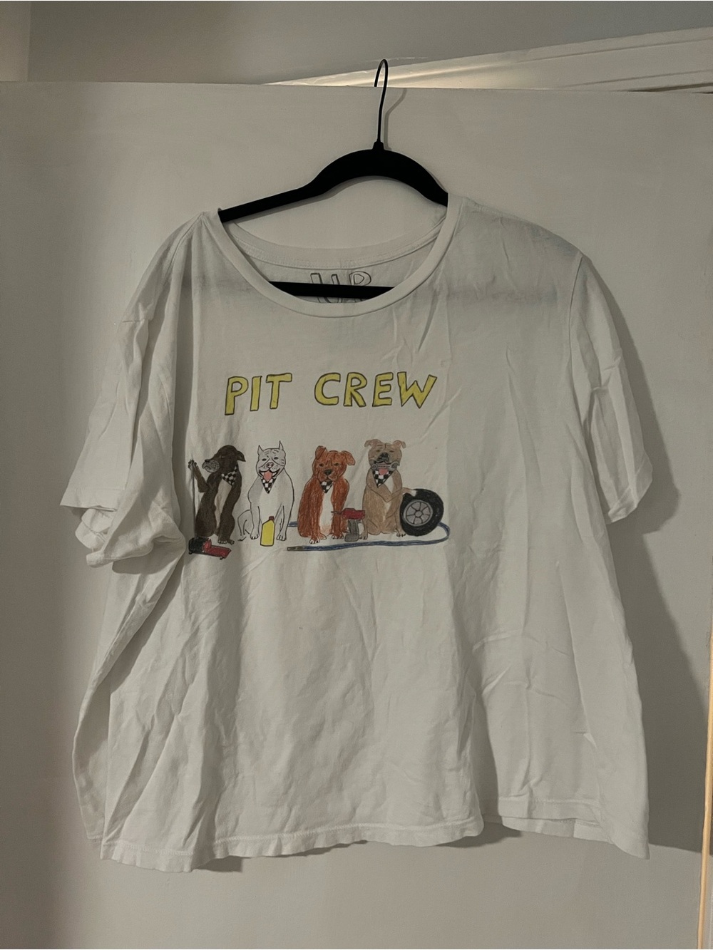 Pit Crew Graphic Tee - White Women’s Short Sleeve